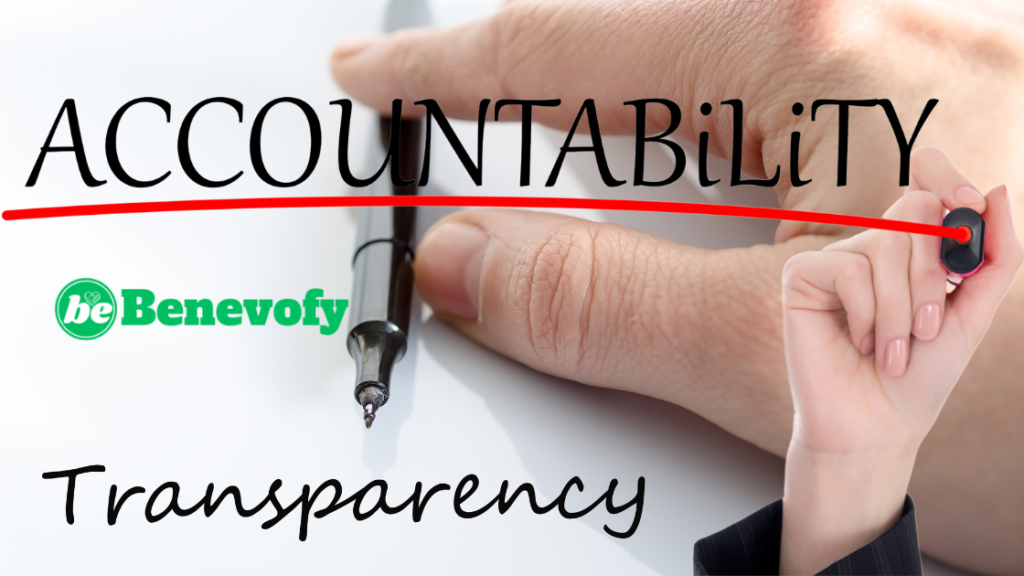 Benevofy ensures transparency and accountability